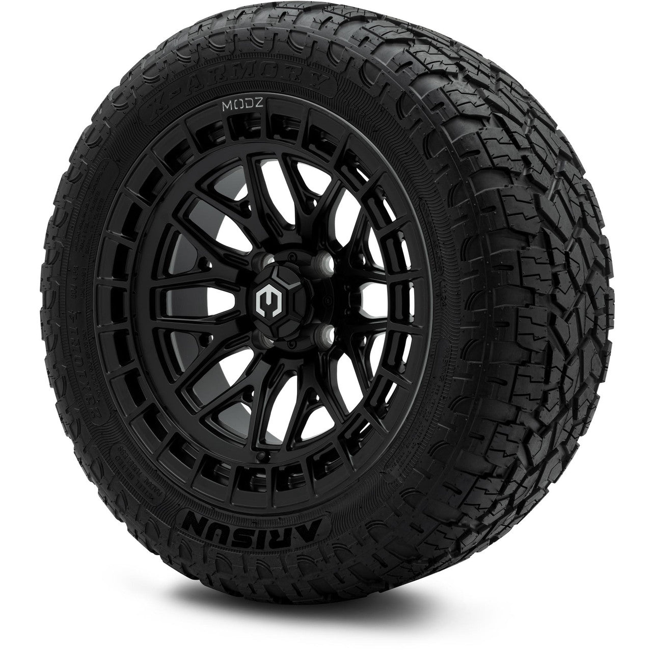 MODZ® 14" Torrent Matte Black Wheels & Off-Road Tires Combo (Arisun X-Armory All-Terrain 23x10-14 Radial)