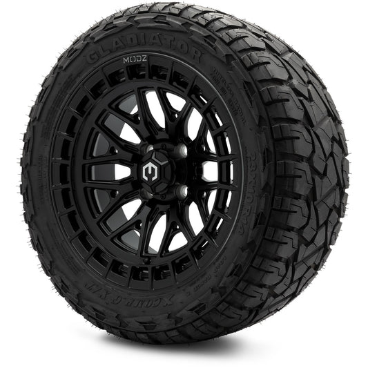 MODZ® 14" Torrent Matte Black Wheels & Off-Road Tires Combo (Xcomp Gladiator 23-10-14 Radial)