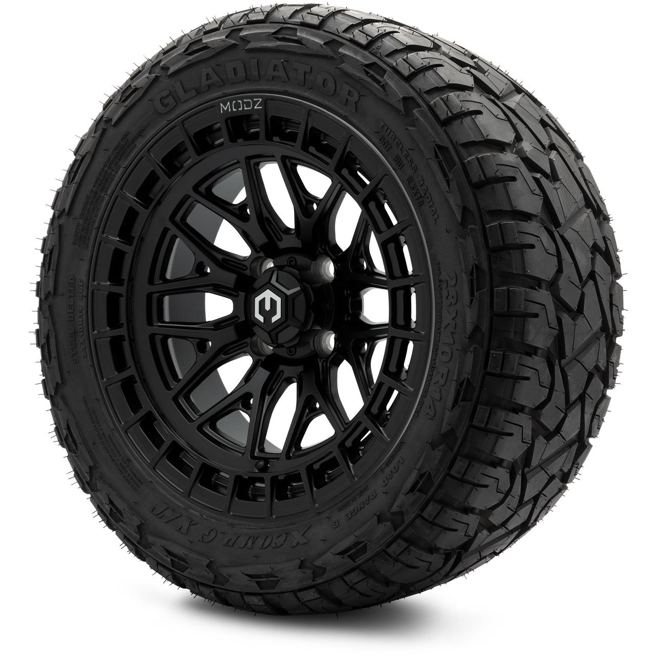 MODZ® 14" Torrent Matte Black Wheels & Off-Road Tires Combo (Arisun X-Armory All-Terrain 23x10-14 Radial)