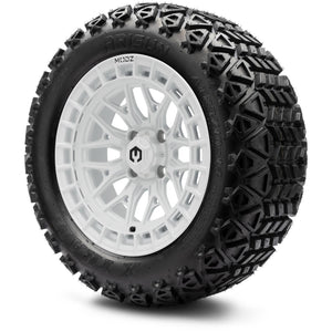 MODZ® 14" Torrent Glossy White Wheels & Off-Road Tires Combo (Arisun X-Trail All-Terrain 23x10-14)