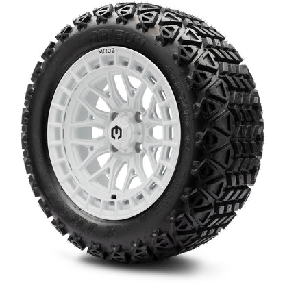 MODZ® 14" Torrent Glossy White Wheels & Off-Road Tires Combo (Arisun X-Trail All-Terrain 23x10-14)