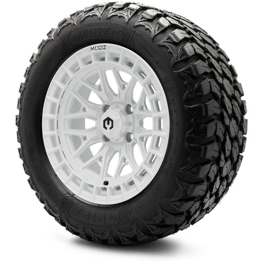 MODZ® 14" Torrent Glossy White Wheels & Off-Road Tires Combo (MODZ Gripz 23x10-14)