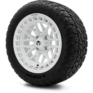 MODZ® 14" Torrent Glossy White Wheels & Off-Road Tires Combo (Arisun X-Armory All-Terrain 23x10-14 Radial)