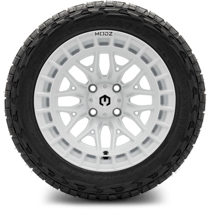 MODZ® 14" Torrent Glossy White Wheels & Off-Road Tires Combo (Xcomp Gladiator 23-10-14 Radial)