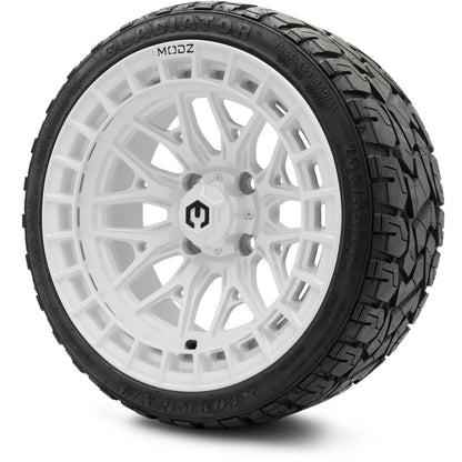 MODZ® 14" Torrent Glossy White Wheels & Off-Road Tires Combo (Arisun X-Trail All-Terrain 23x10-14)