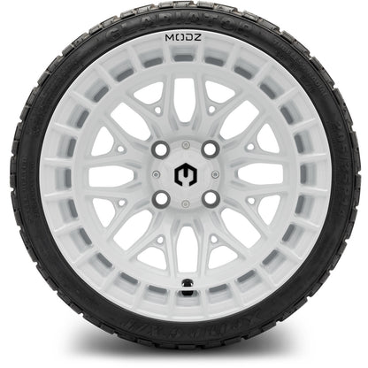 MODZ® 14" Torrent Glossy White Wheels & Off-Road Tires Combo (Arisun X-Armory All-Terrain 23x10-14 Radial)