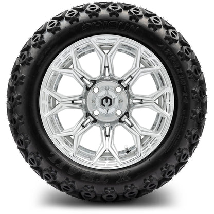 MODZ® 14" Halo Chrome Wheels & Off-Road Tires Combo (Xcomp Gladiator 23-10-14 Radial)