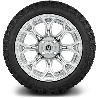 MODZ® 14" Halo Chrome Wheels & Off-Road Tires Combo (Xcomp Gladiator 23-10-14 Radial)
