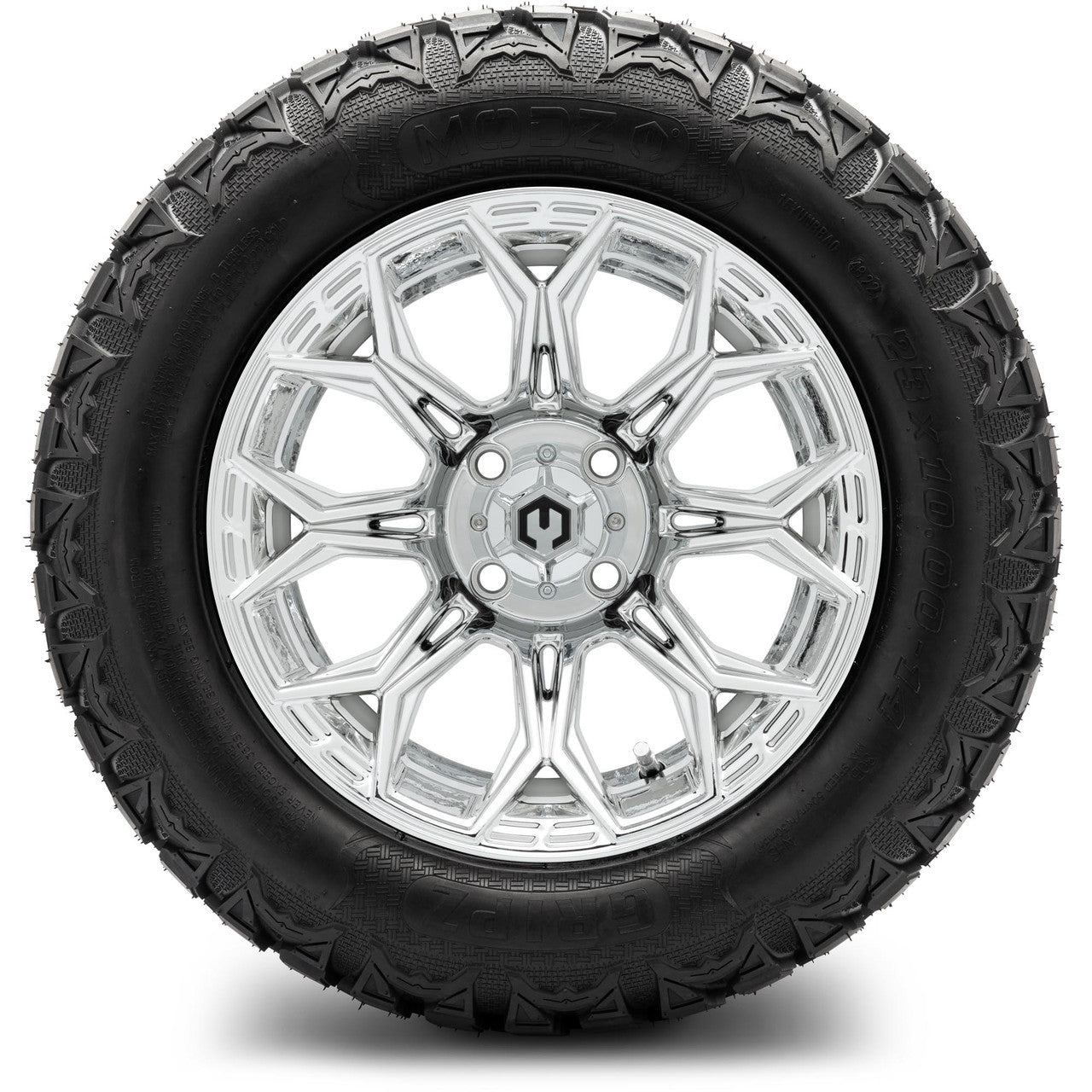 MODZ® 14" Halo Chrome Wheels & Off-Road Tires Combo (Xcomp Gladiator 23-10-14 Radial)