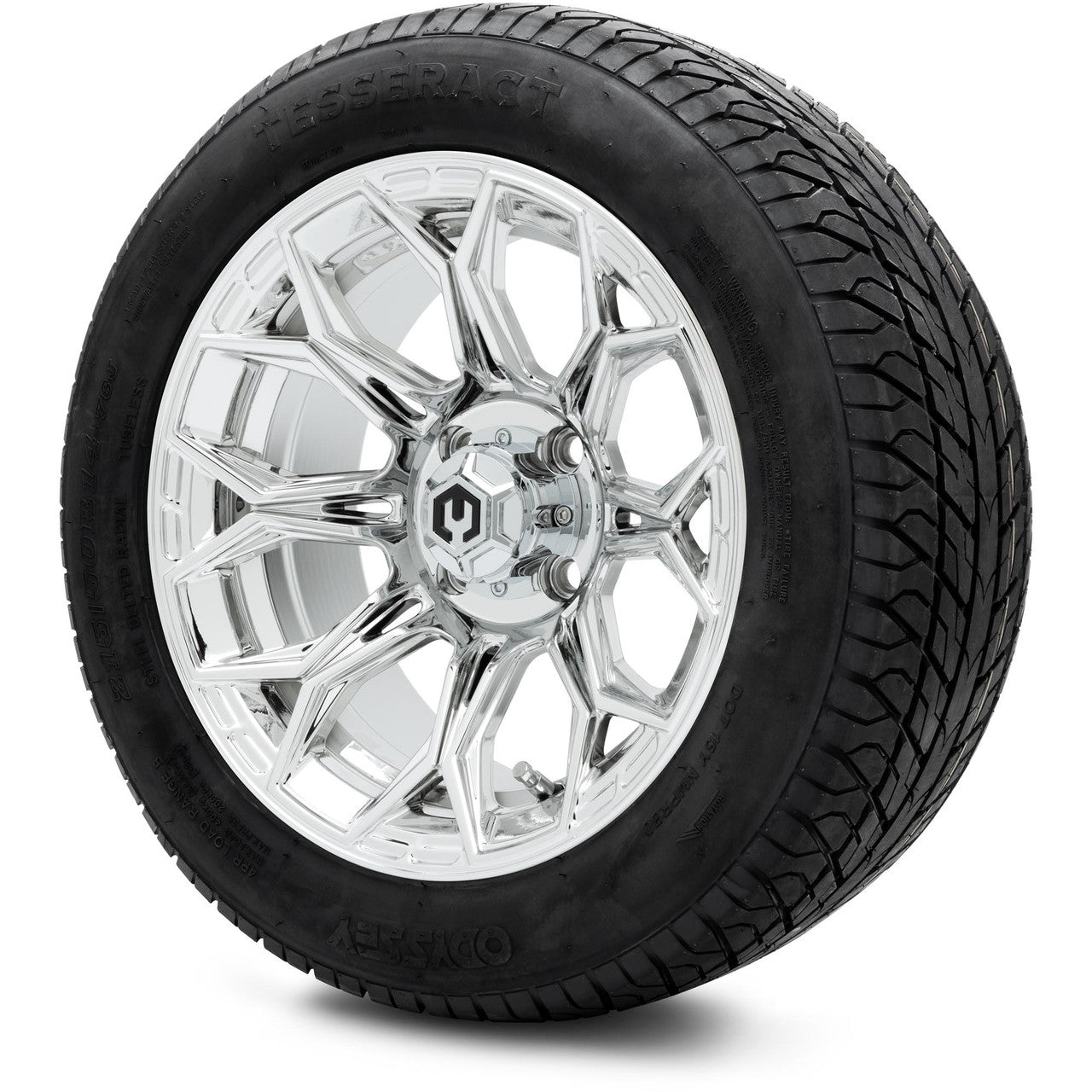 MODZ® 14" Halo Chrome Wheels & Street Tires Combo (Arisun Cruze 205/30-14)