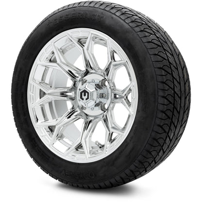 MODZ® 14" Halo Chrome Wheels & Street Tires Combo (Arisun Cruze 205/30-14)