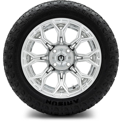 MODZ® 14" Halo Chrome Wheels & Off-Road Tires Combo (Arisun X-Trail All-Terrain 23x10-14)