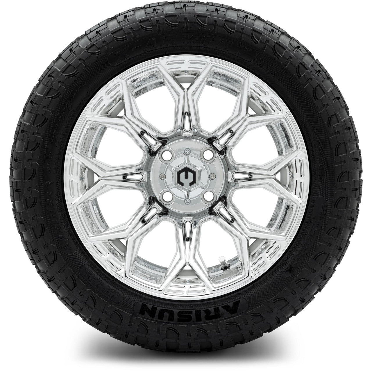 MODZ® 14" Halo Chrome Wheels & Off-Road Tires Combo (Xcomp Gladiator 23-10-14 Radial)