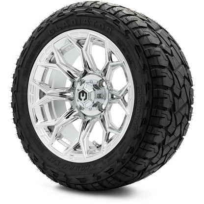 MODZ® 14" Halo Chrome Wheels & Off-Road Tires Combo (Xcomp Gladiator 23-10-14 Radial)