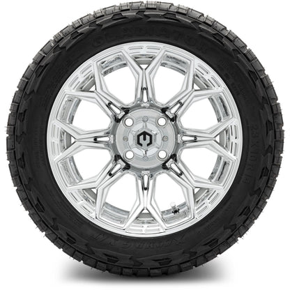 MODZ® 14" Halo Chrome Wheels & Off-Road Tires Combo (Xcomp Gladiator 23-10-14 Radial)