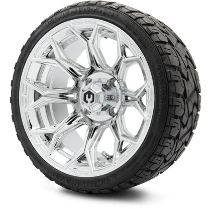 MODZ® 14" Halo Chrome Wheels & Off-Road Tires Combo (Arisun X-Armory All-Terrain 23x10-14 Radial)