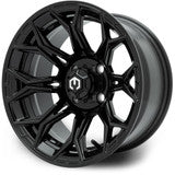 MODZ® 14" Halo Glossy Black Wheels & Off-Road Tires Combo (MODZ Gripz 23x10-14)