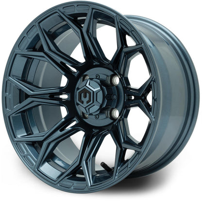 MODZ® 14" Halo Titanium Blue Wheels & Off-Road Tires Combo (MODZ Gripz 23x10-14)