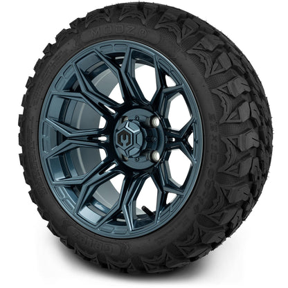 MODZ® 14" Halo Titanium Blue Wheels & Off-Road Tires Combo (Arisun X-Trail All-Terrain 23x10-14)