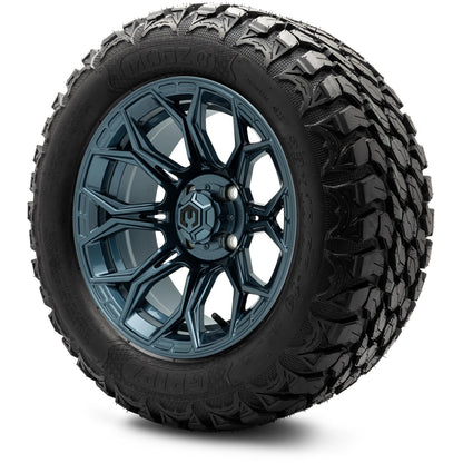 MODZ® 14" Halo Titanium Blue Wheels & Off-Road Tires Combo (Arisun X-Trail All-Terrain 23x10-14)