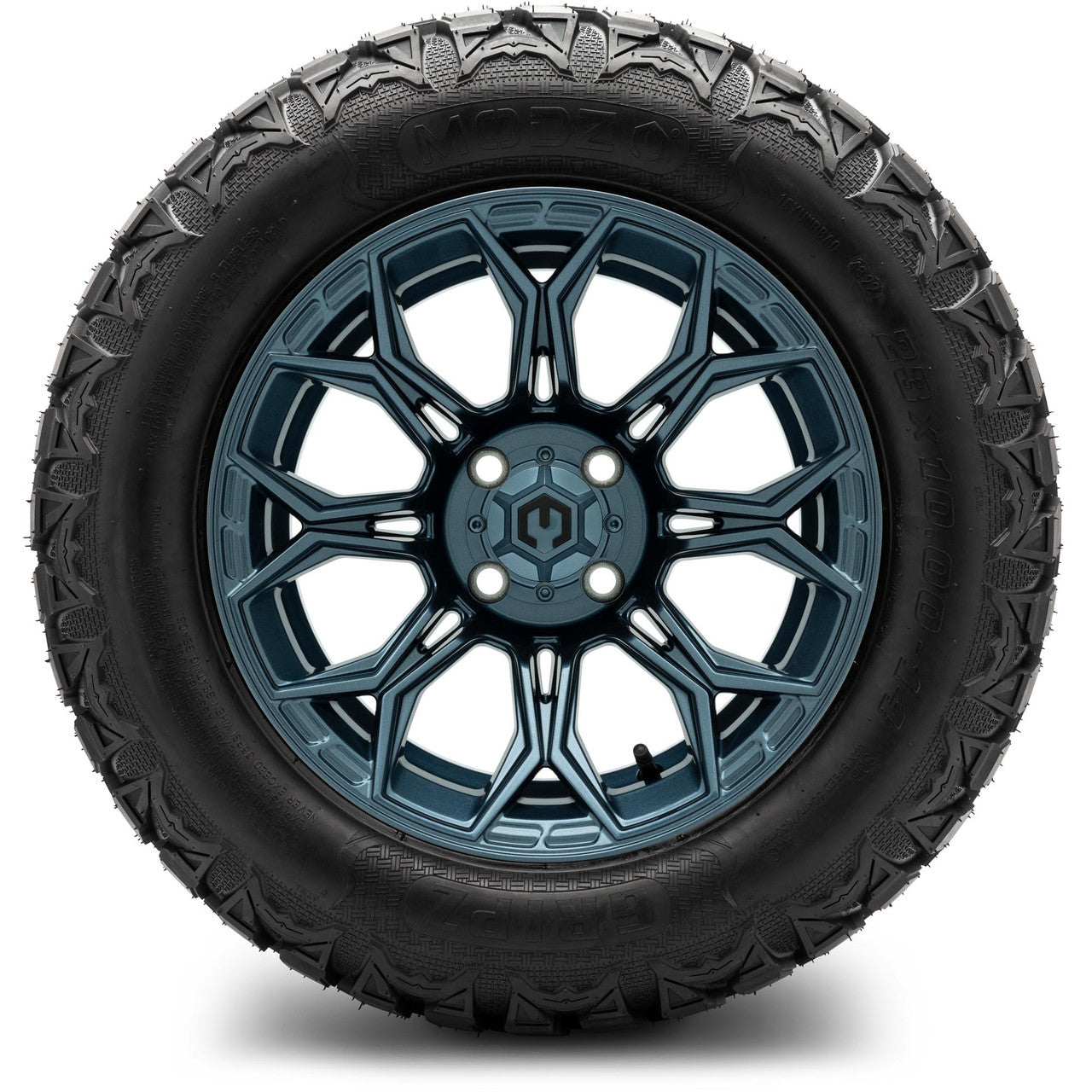 MODZ® 14" Halo Titanium Blue Wheels & Off-Road Tires Combo (Arisun X-Trail All-Terrain 23x10-14)