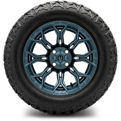 MODZ® 14" Halo Titanium Blue Wheels & Off-Road Tires Combo (Xcomp Gladiator 23-10-14 Radial)
