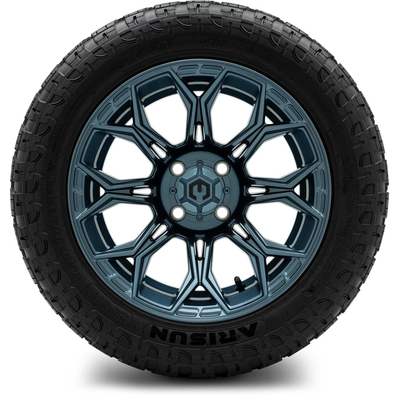MODZ® 14" Halo Titanium Blue Wheels & Off-Road Tires Combo (Xcomp Gladiator 23-10-14 Radial)