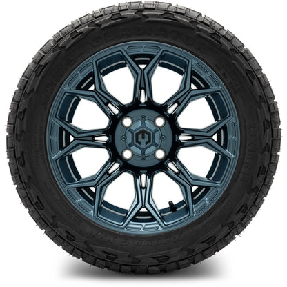 MODZ® 14" Halo Titanium Blue Wheels & Off-Road Tires Combo (Arisun X-Armory All-Terrain 23x10-14 Radial)