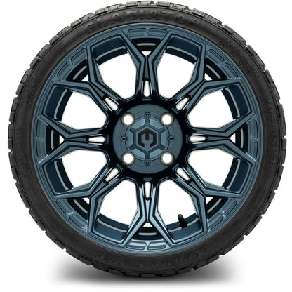MODZ® 14" Halo Titanium Blue Wheels & Off-Road Tires Combo (Xcomp Gladiator 23-10-14 Radial)