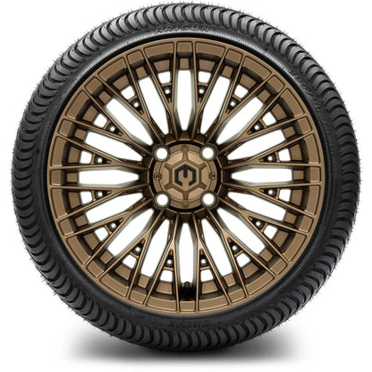 MODZ® 14" Reaper Titanium Gunmetal Wheels & Street Tires Combo (MODZ Street Fox Radial 205/40-14)