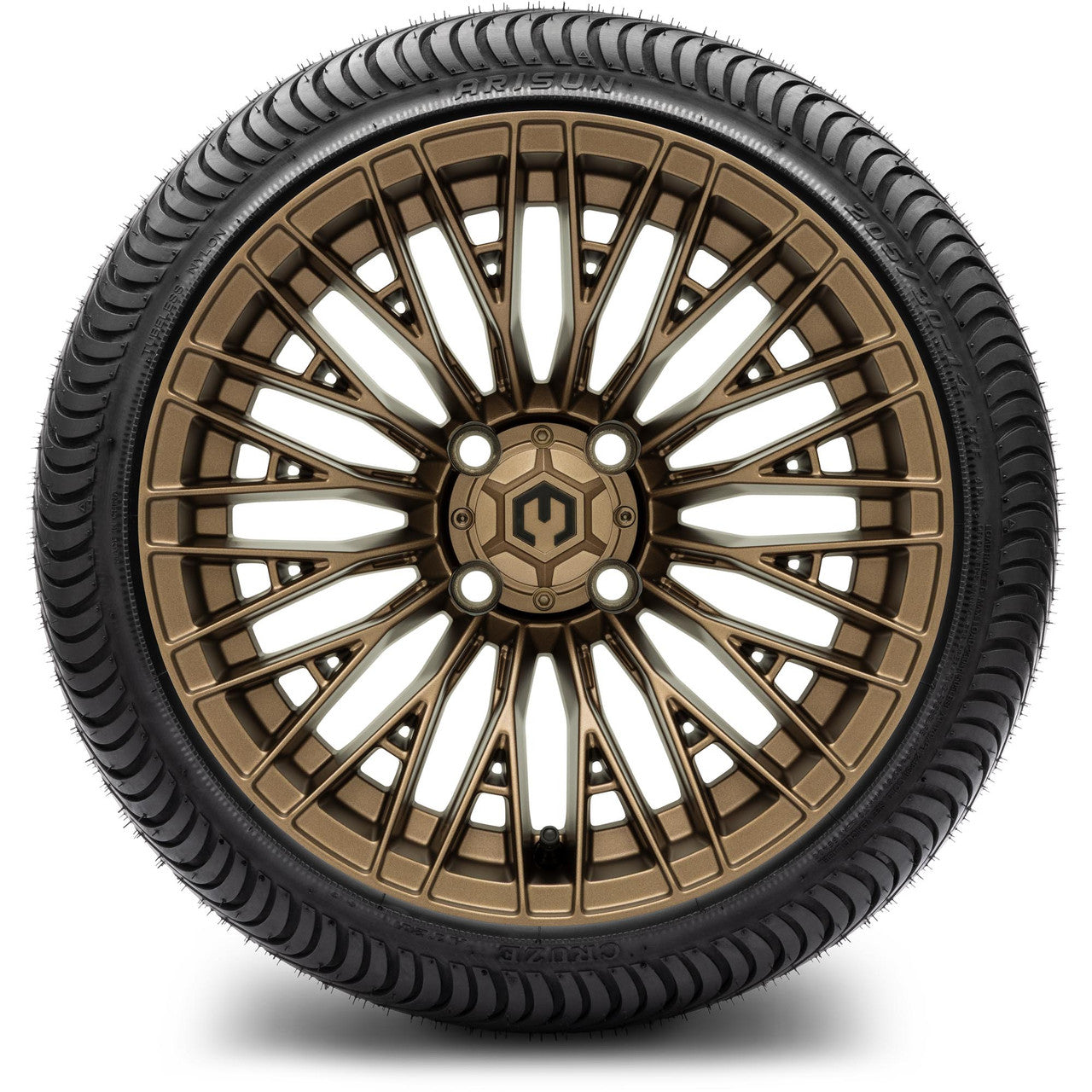 MODZ® 14" Reaper Bronze Wheels & Street Tires Combo (MODZ Street Fox Radial 23x10-14)