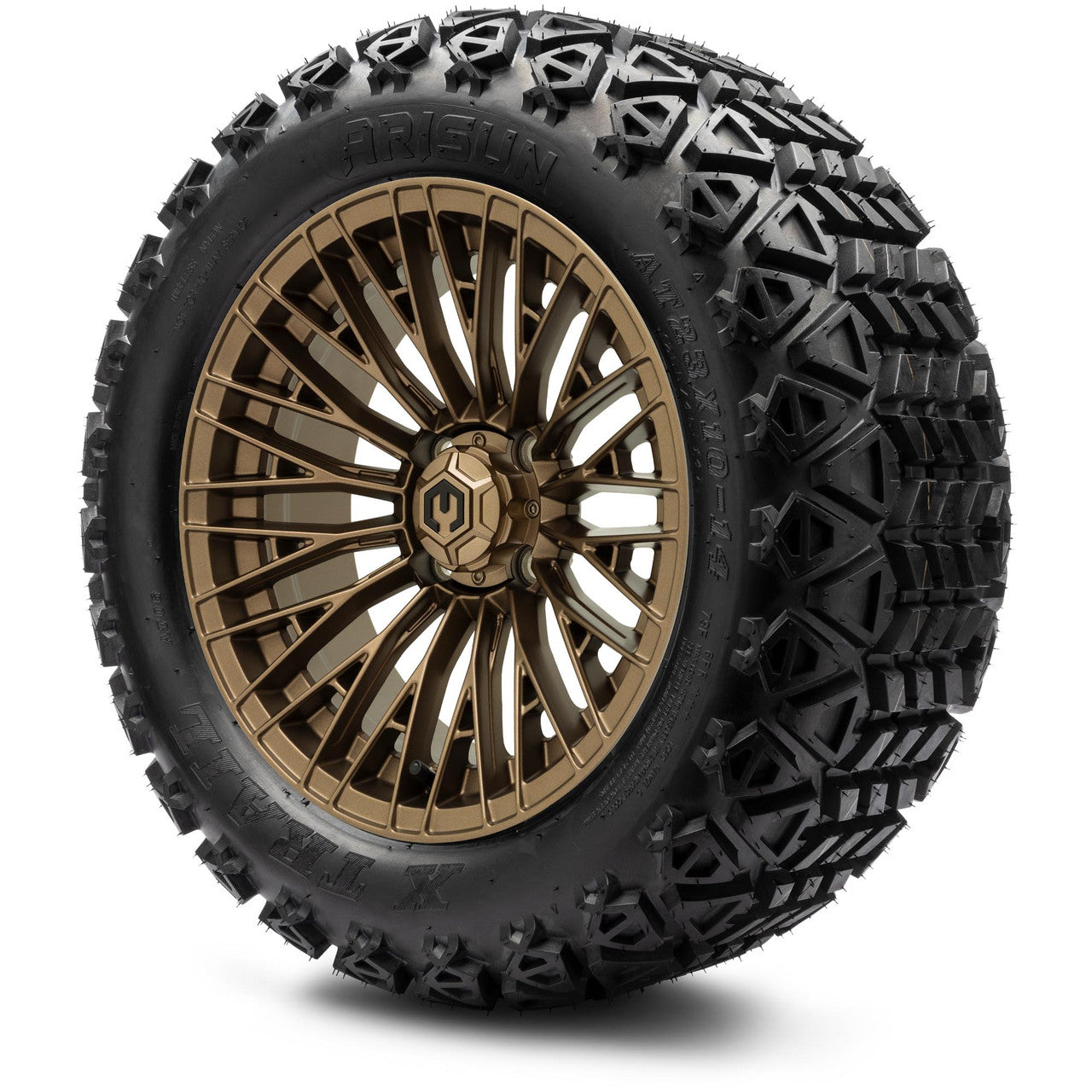 MODZ® 14" Reaper Bronze Wheels & Off-Road Tires Combo (Arisun X-Trail All-Terrain 23x10-14)