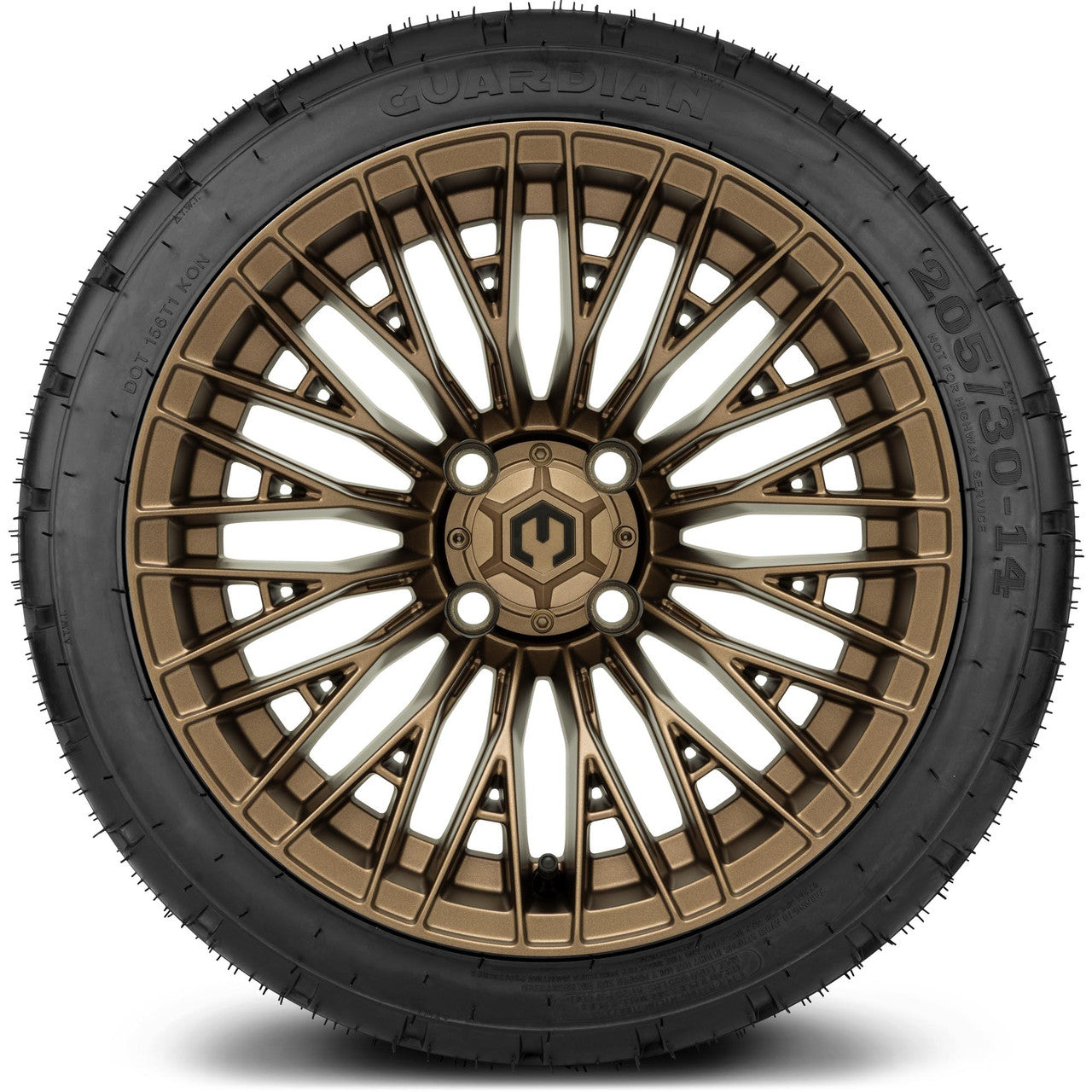 MODZ® 14" Reaper Titanium Gunmetal Wheels & Street Tires Combo (MODZ Street Fox Radial 23x10-14)