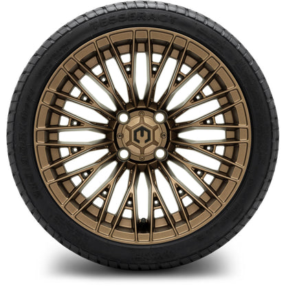 MODZ® 14" Reaper Titanium Gunmetal Wheels & Street Tires Combo (MODZ Street Fox Radial 205/40-14)