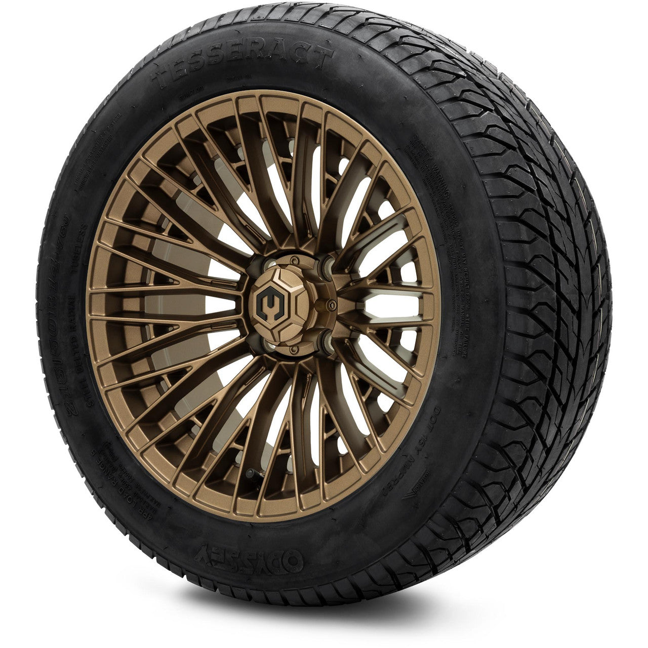 MODZ® 14" Reaper Titanium Gunmetal Wheels & Street Tires Combo (MODZ Street Fox Radial 205/40-14)