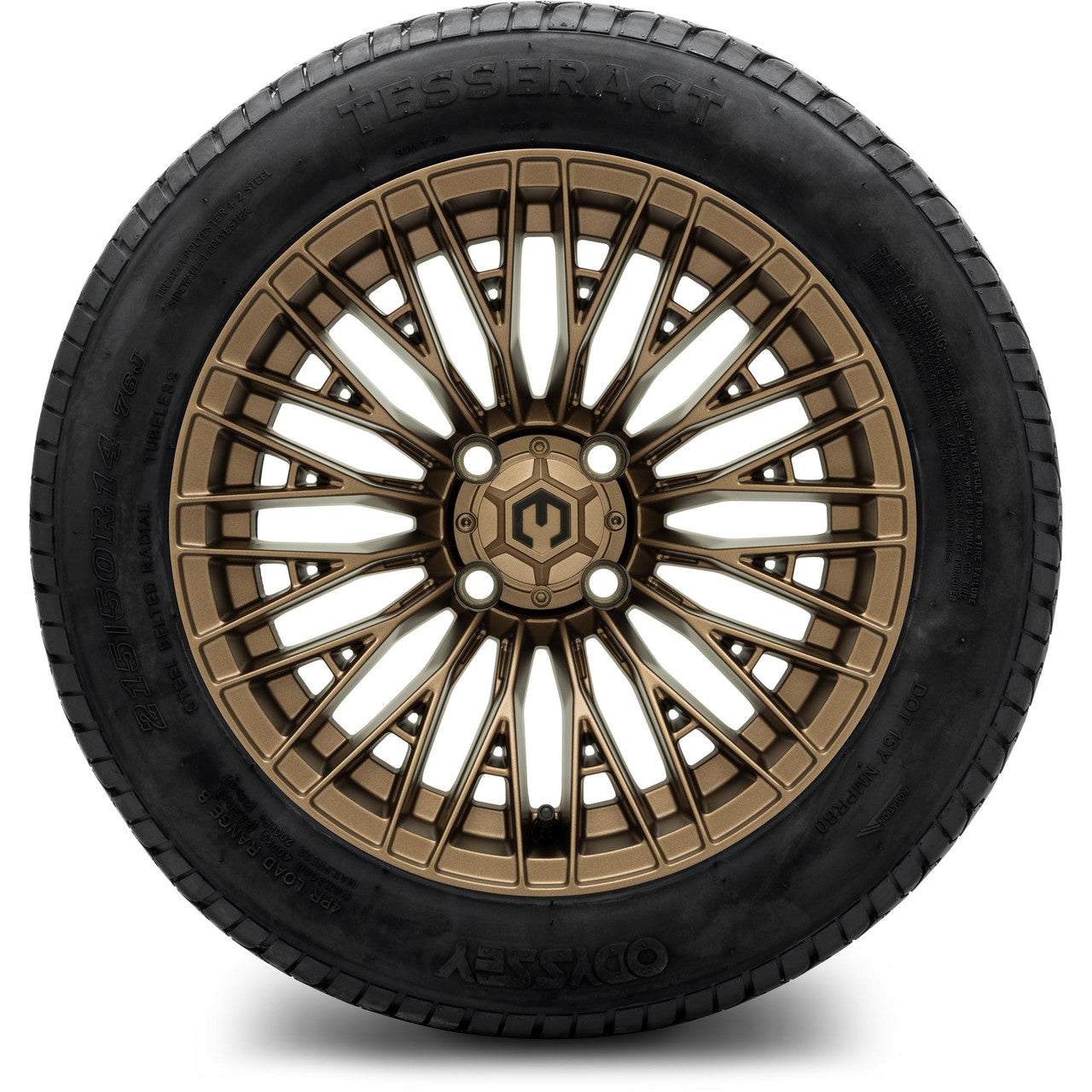 MODZ® 14" Reaper Titanium Gunmetal Wheels & Street Tires Combo (MODZ Street Fox Radial 205/40-14)