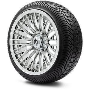 MODZ® 14" Reaper Chrome Wheels & Street Tires Combo (Arisun Cruze 205/30-14)