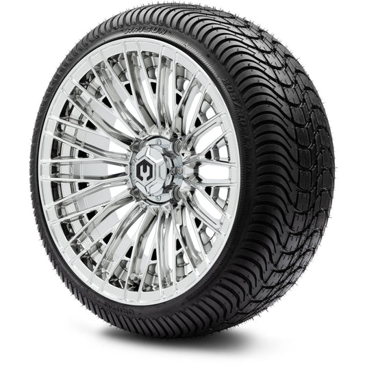 MODZ® 14" Reaper Chrome Wheels & Street Tires Combo (Arisun Cruze 205/30-14)