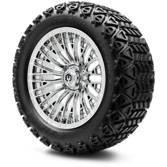 MODZ® 14" Reaper Chrome Wheels & Off-Road Tires Combo (Arisun X-Trail All-Terrain 23x10-14)