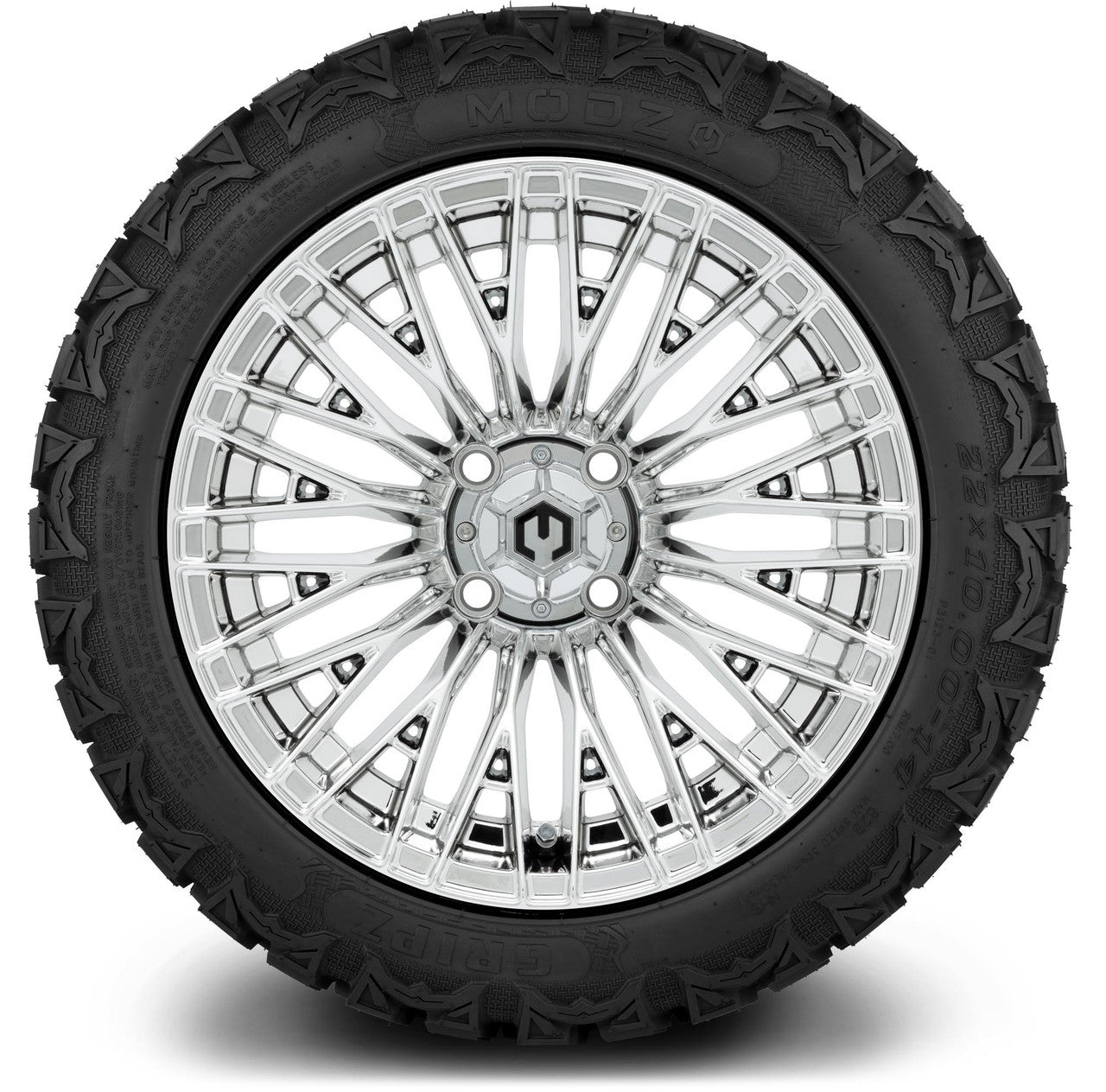 MODZ® 14" Reaper Chrome Wheels & Off-Road Tires Combo (Arisun X-Trail All-Terrain 23x10-14)