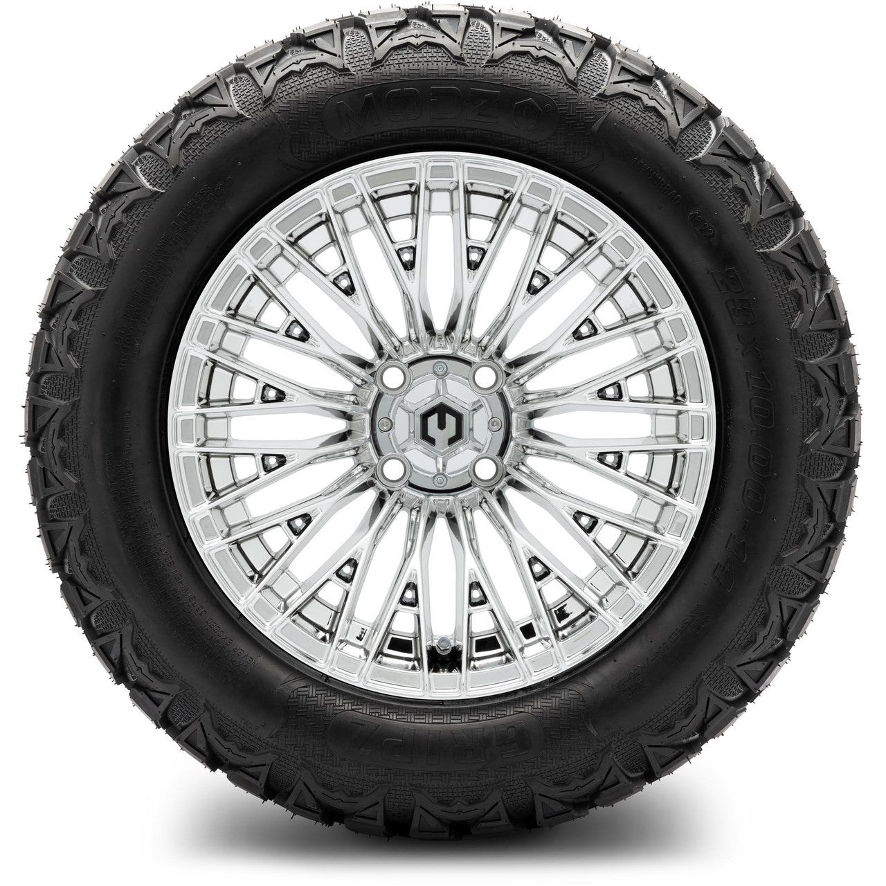 MODZ® 14" Reaper Chrome Wheels & Off-Road Tires Combo (Xcomp Gladiator 23-10-14 Radial)