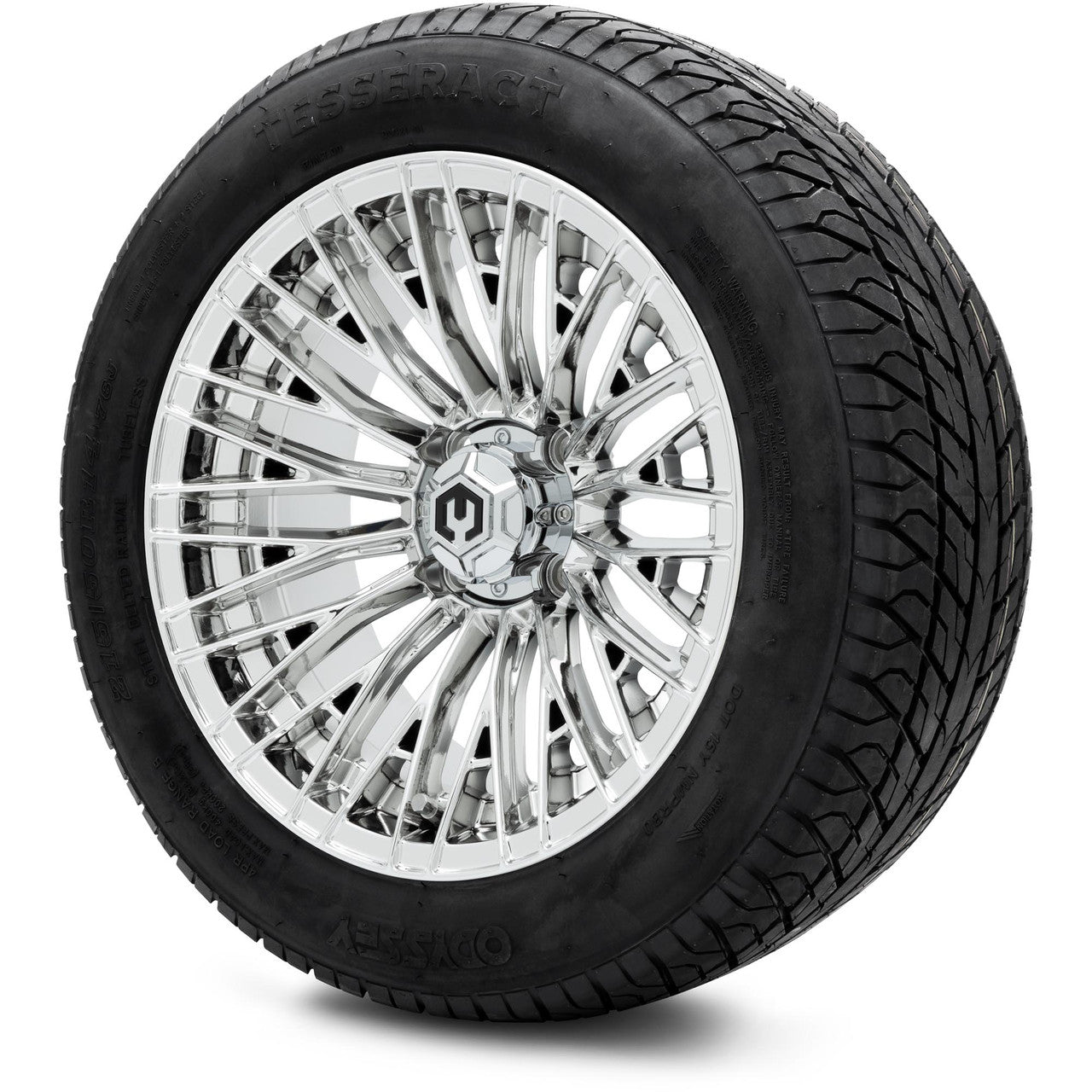 MODZ® 14" Reaper Chrome Wheels & Street Tires Combo (MODZ Street Fox Radial 23x10-14)