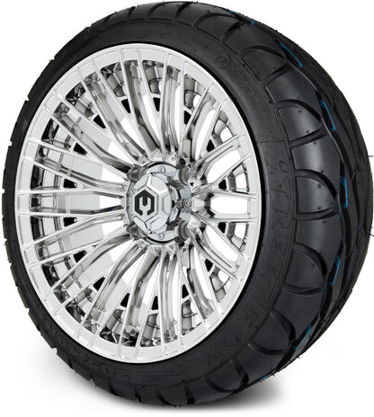 MODZ® 14" Reaper Chrome Wheels & Street Tires Combo (MODZ Street Fox Radial 23x10-14)
