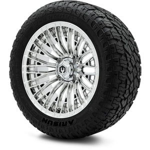 MODZ® 14" Reaper Chrome Wheels & Off-Road Tires Combo (Arisun X-Armory All-Terrain 23x10-14 Radial)