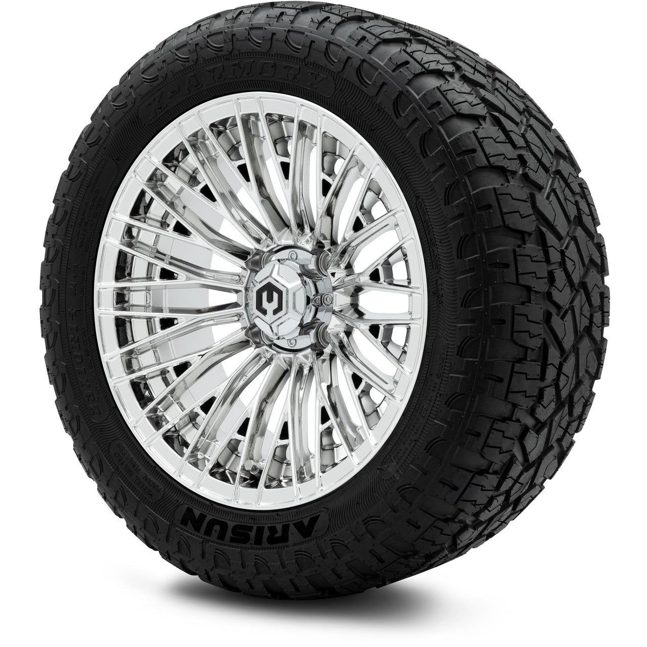 MODZ® 14" Reaper Chrome Wheels & Off-Road Tires Combo (Xcomp Gladiator 23-10-14 Radial)