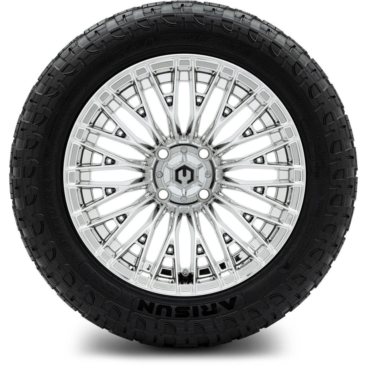 MODZ® 14" Reaper Chrome Wheels & Off-Road Tires Combo (Arisun X-Armory All-Terrain 23x10-14 Radial)