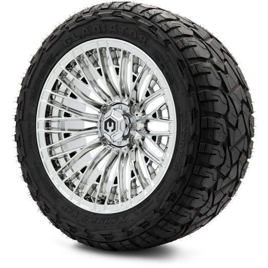 MODZ® 14" Reaper Chrome Wheels & Off-Road Tires Combo (Xcomp Gladiator 23-10-14 Radial)