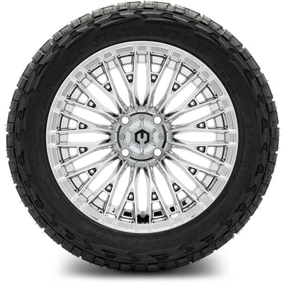 MODZ® 14" Reaper Chrome Wheels & Off-Road Tires Combo (Arisun X-Armory All-Terrain 23x10-14 Radial)