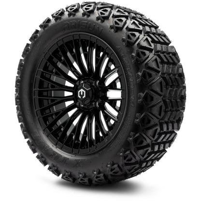 MODZ® 14" Reaper Glossy Black Wheels & Off-Road Tires Combo (Xcomp Gladiator 23-10-14 Radial)