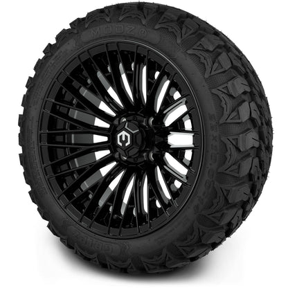 MODZ® 14" Reaper Glossy Black Wheels & Off-Road Tires Combo (Xcomp Gladiator 23-10-14 Radial)